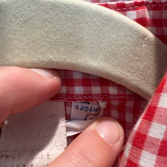True vintage Levi’s women’s red gingham button up short sleeved top - Picture 8 of 11